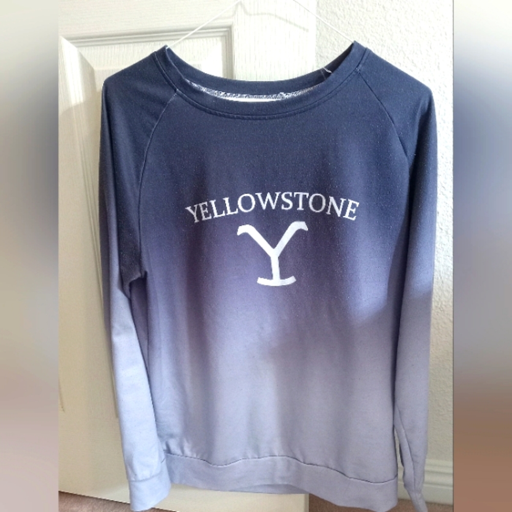 Womans Blue Yellowstone Sweater